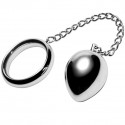Anello cockring in metallo da 40mm con catena 