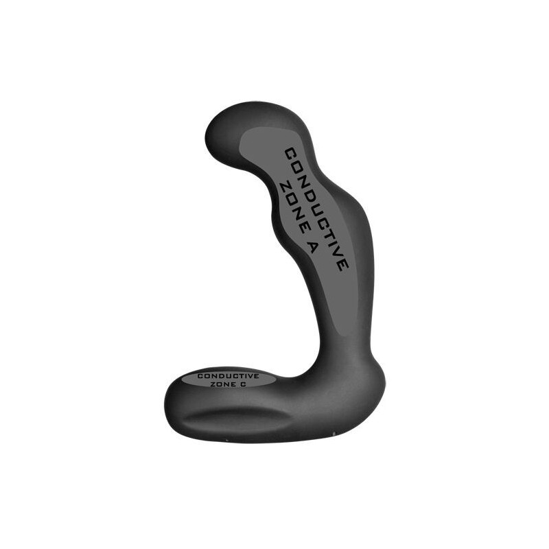 Electro sex toys black silicone prostate massage plug
 