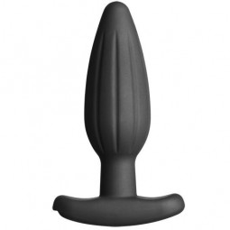 Electro sex toys black silicone anal plug 
 