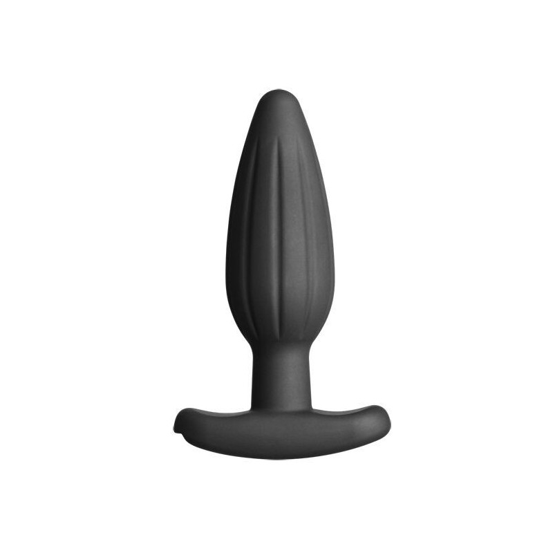 Electro brinquedos sexuais plug anal de silicone preto 
 