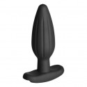 Electro brinquedos sexuais plug anal de silicone preto 
 