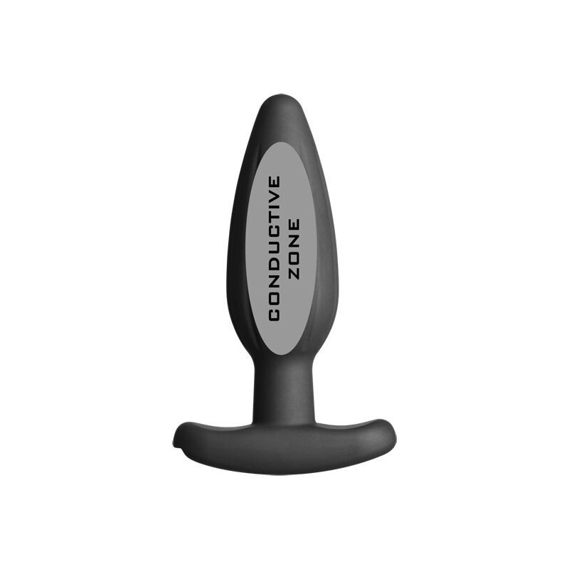 Electro sex toys black silicone anal plug 
 