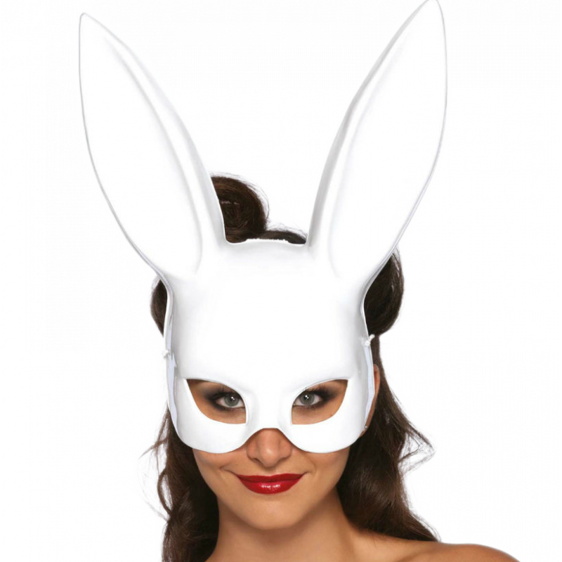 Mascara bdsm conejo blanco 
Mascaras de sumisión BDSM