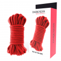 Menottes bdsm corde kinbaku rouge de 5 m noireMenottes BDSM