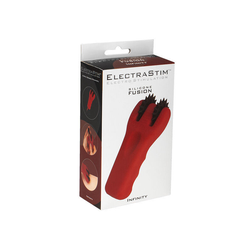Jouets sexuels électro en silicone rouge de type moulinetÉlectro-sex