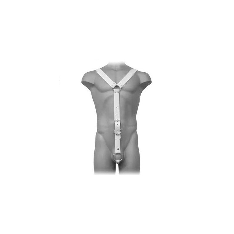 Accessory bdsm harness body made of white leather for men
BDSM Accessories line