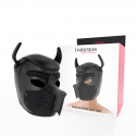 Bdsm-maske schwarze neoprenhaube mit abnehmbarem maulkorb
BDSM-Masken