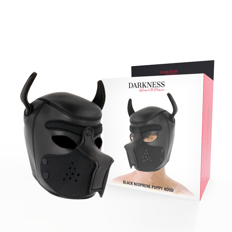 Máscara bdsm gorro de neoprene preto com açaime amovível
Máscaras Eróticas BDSM