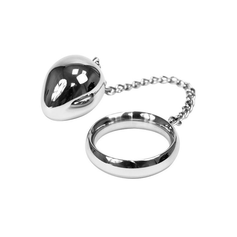 Metal cockring 50mm with chain and metal ball
Metal Cockrings