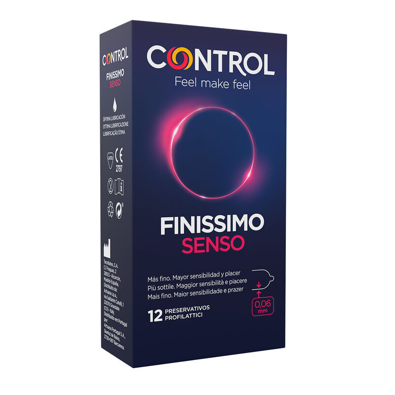 Control Adapta Senso condoms packaged in 12 units
Condoms