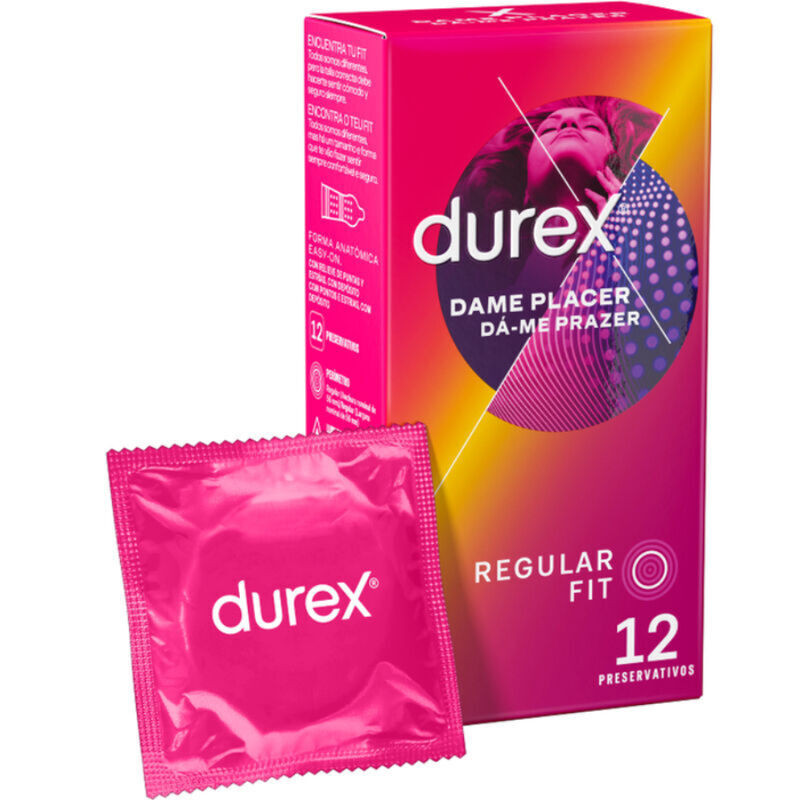 Preservativos Durex Dame nervurados acondicionados em 12 unidadesCamisinha