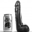 Dildo realístico preto e macio ao toque de 20 cmDildo realista