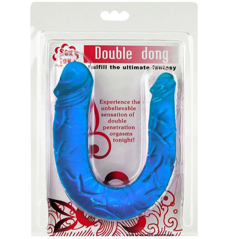 Dildo realista baile double blueDildo realista