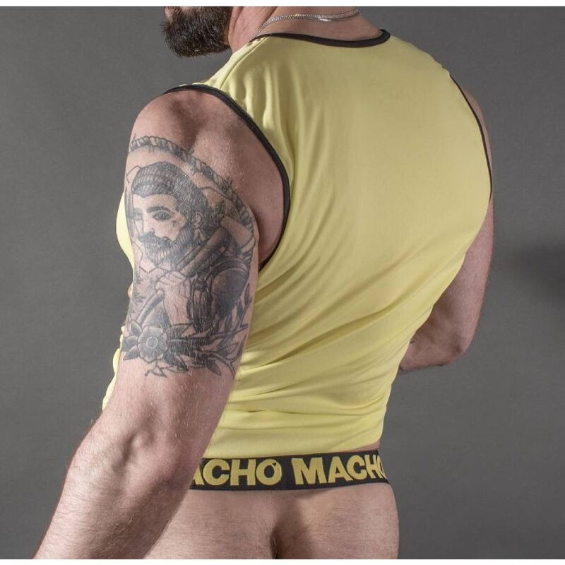 Camiseta Macho Amarelo Mel – Estilo Brilhante para um Look RadiaCamisetas masculinas sensuais