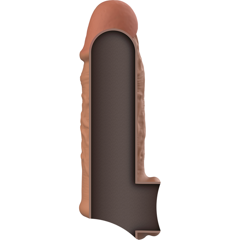 Brown penis extender with realistic hollow dildo v7
Sheath and extender of penis