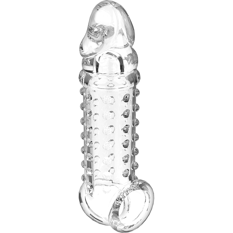 Transparent hollow penis extender Virilxl model V11Sheath and extender of penis