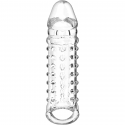 Transparent hollow penis extender Virilxl model V11Sheath and extender of penis