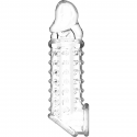 Estensore del pene trasparente vuoto Virilxl modello V11Guaina ed estensore del pene