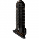 Black penis extender with realistic hollow dildo v15
Sheath and extender of penis