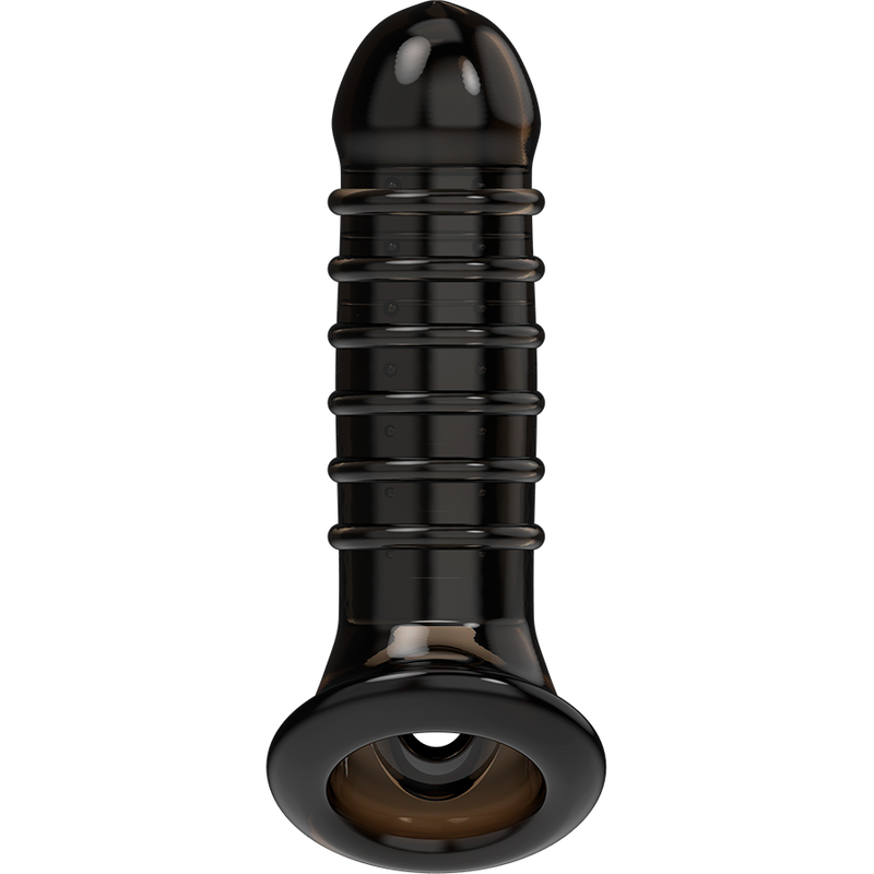 Extenseur de pénis noir avec gode réaliste creux v15Gaine et extenseur de pénis