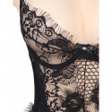Lingerie large size floral lace and black fringed teddy  
Large Size Women's Lingerie