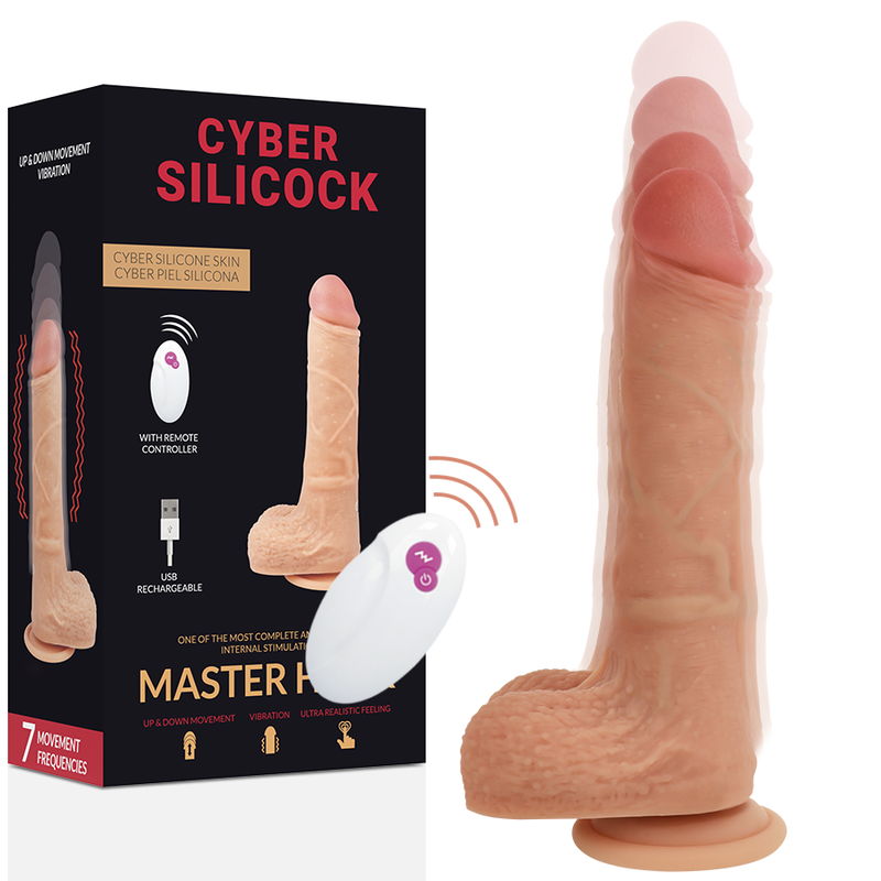 Consolador realístico cyber silicock remote master control Consoladores realistas