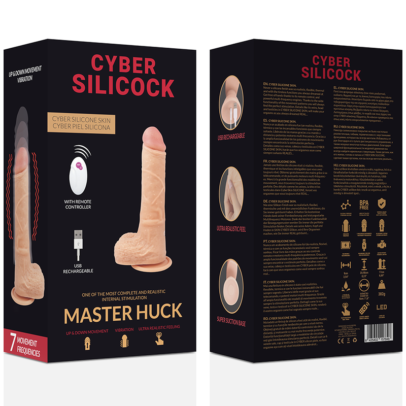 Consolador realístico cyber silicock remote master control Consoladores realistas