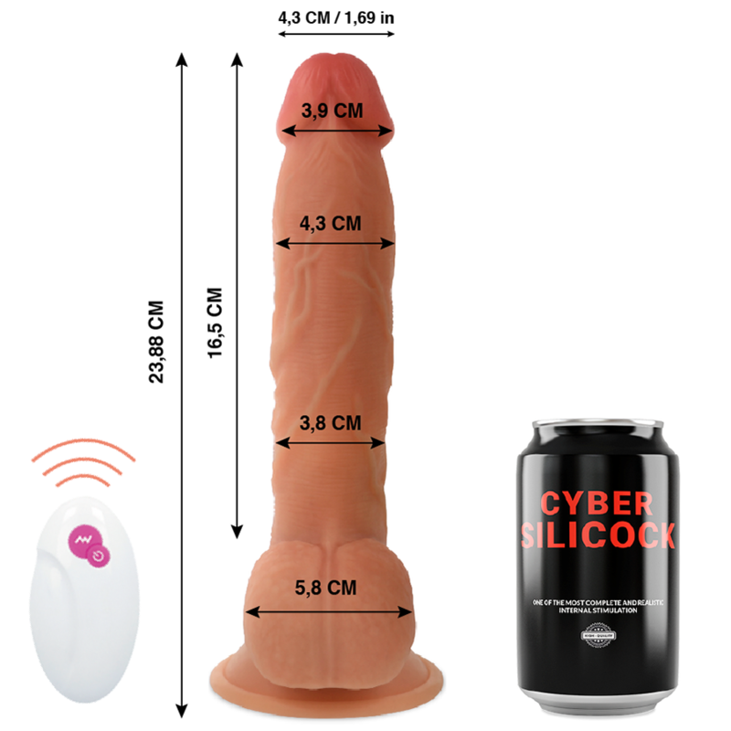 Consolador realistico cyber silicock remote master controlConsoladores realistas