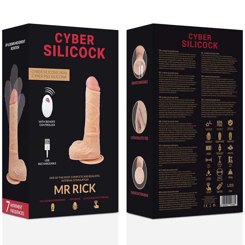 Realistic dildo mr. rick's remote controlled cyber silicosis Realistic Dildo