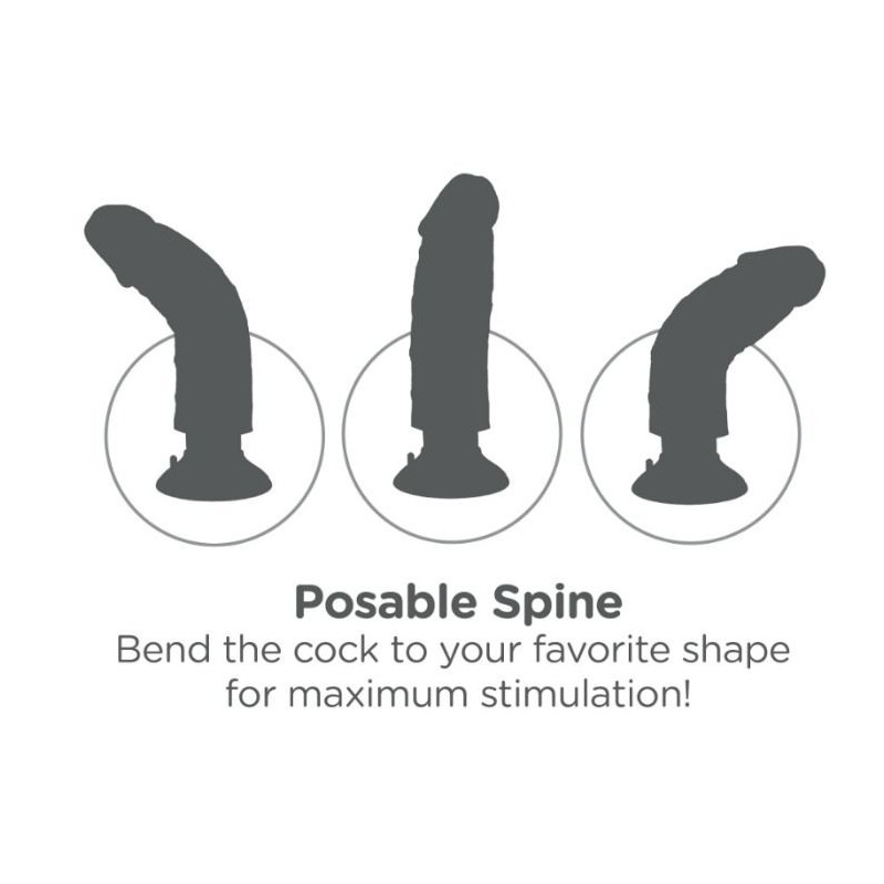 Vibrador realista pénis king com testículos carnudos de 23 cm de comprimento
Dildo realista