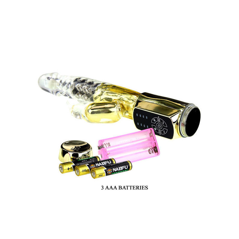 Rabbit vibrator Ly-Baile Gold with double rotationRabbit Vibrators