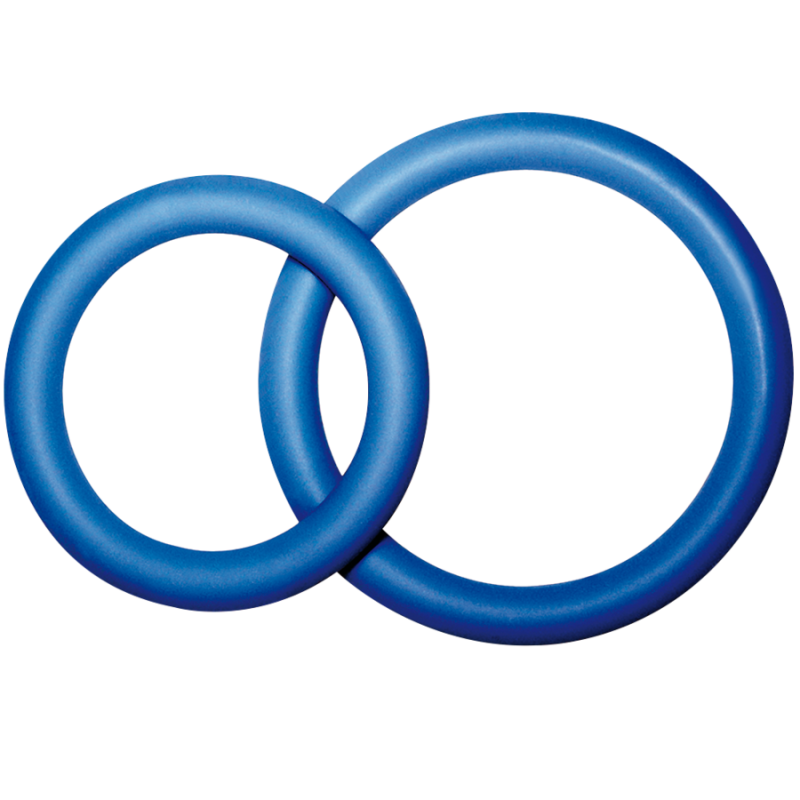Conjunto de anéis penianos duplos Potenz Duo na cor azul tamanho SArgolas para Pênis e Anéis Penianos