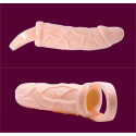 Estensore del pene e anello per testicoli bianco 13,5 cm
Guaina ed estensore del pene
