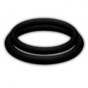 Cockring Potenzduo Double de couleur noir taille M.