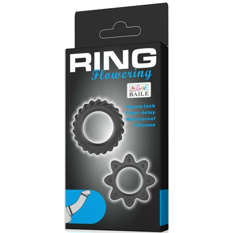 Kit Anillo para el pene Silicone Flowering 2 Rings negro
Cockrings y anillos de pene