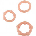 Cockring set de 3 anillos Sevencreations Skin color neutroCockrings y anillos de pene