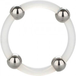 Calex Steel Beaded cockring in silicone with steel beads in size LCockrings & Penis Rings