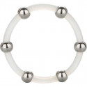 Calex anel peniano de silicone com pérolas de aço tamanho XLArgolas para Pênis e Anéis Penianos