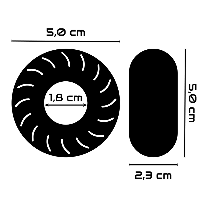 5 cm di cockring nero superflessibile
Cockrings e Anelli del Pene