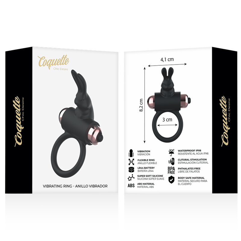 Cockring coquette black/gold with vibrator
Cockrings & Penis Rings