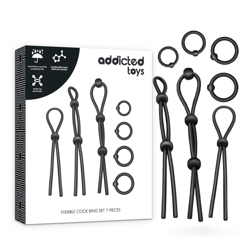 Kit de plug anal 7 anéis flexíveis de silicone
Brinquedos Sexuais para Gays e Lésbicas