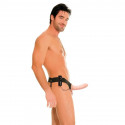 Gürtel-dildo vibrierender hohler fetisch für männer und frauen 14cm natürlich
Strapon