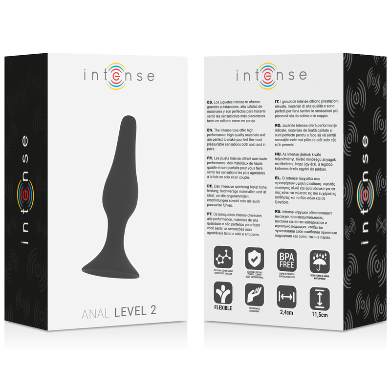 Intense black anal plug level 2 11.5cm black
Gay and Lesbian Sex Toys