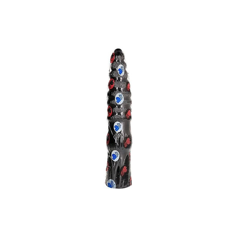 Riesiger gerippter Anal-Dildo All Black in Schwarz 33 cm
Analplugs
