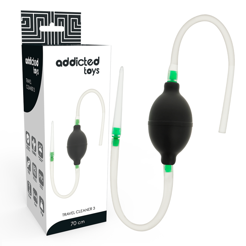 Rectal cleansing addictive playthings black enema set
Cleaning of sex toys and intimate hygiene