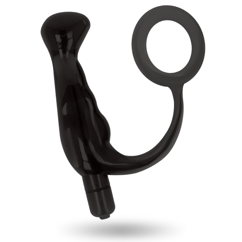 Plug anal prostatique vibrant noir 10 cmPlug Anal