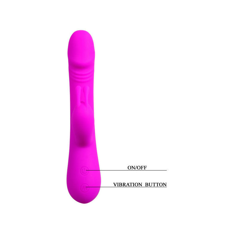 Rabbit vibrator Pretty Love Clement in purple color.Rabbit Vibrators