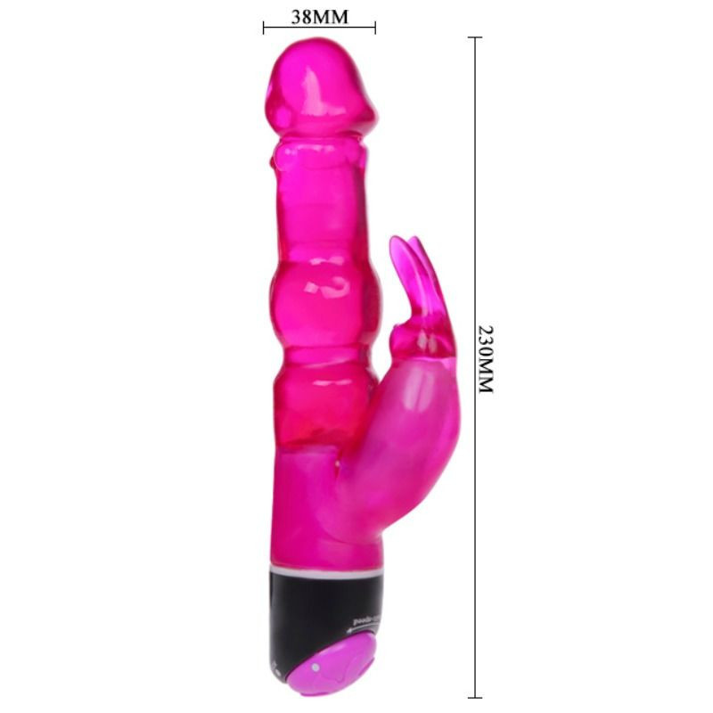 Vibratore rabbit Baile Wave of Pleasure di colore rosa 23 cmVibratori Coniglio