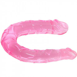 Baile doble dong plug anal rosaSextoys para Gays y Lesbianas