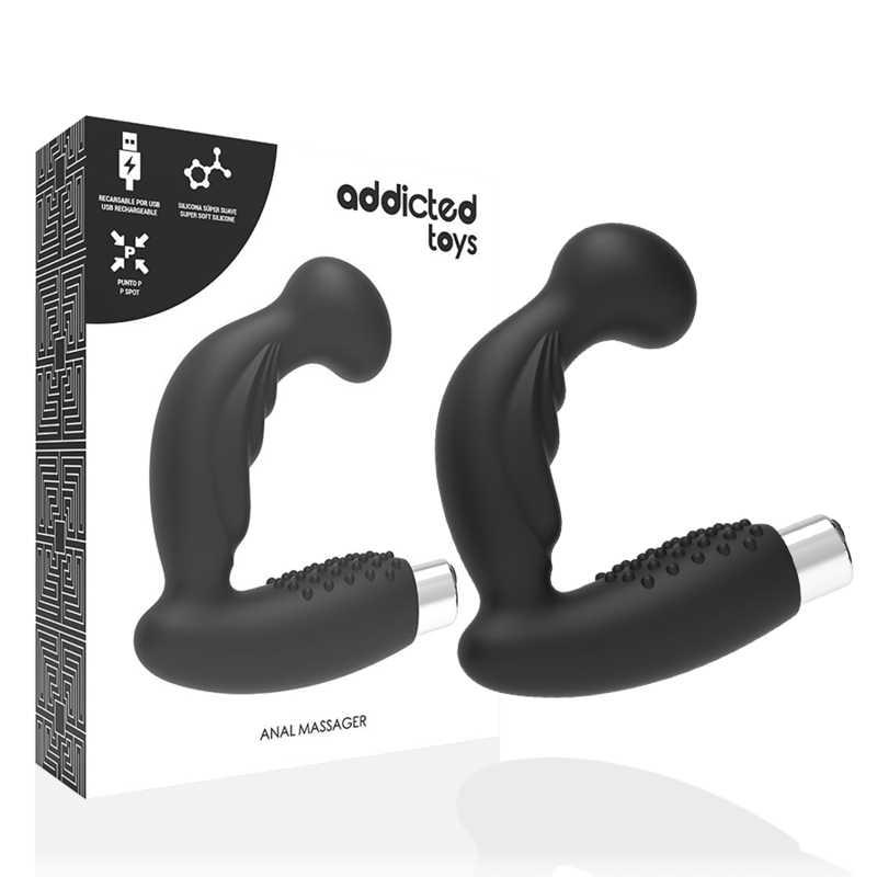 Plug anal vibratorio masculino Addictive Toys negro recargable
Consolador Anal